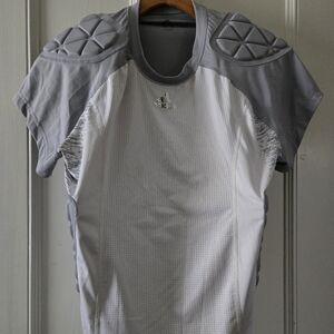 Adidas Padded Football Shirt White Gray Size XL